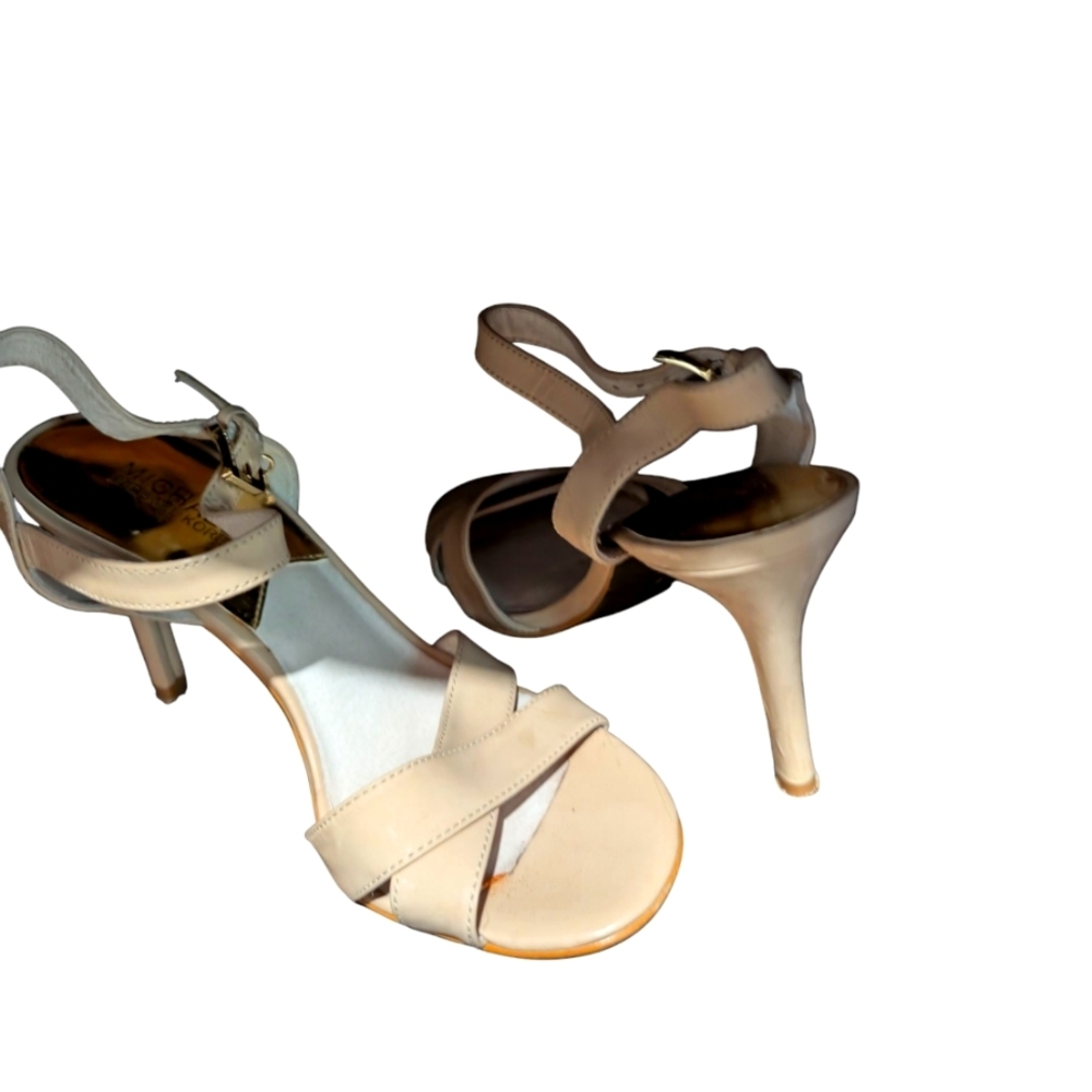 Elegant Cream High Heel Sandals